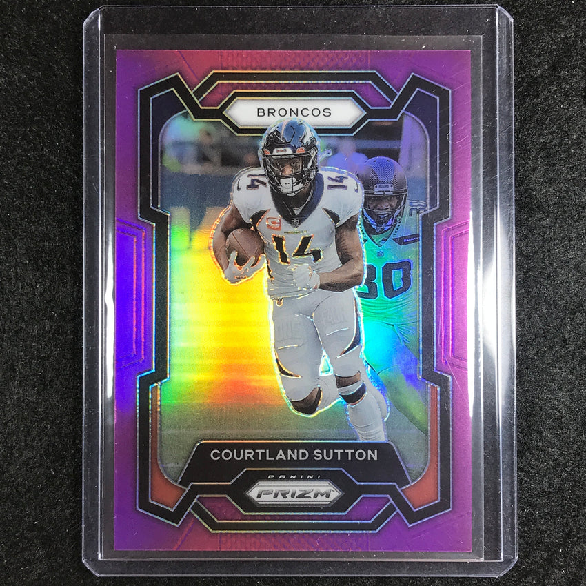 2023 Prizm Football Courtland Sutton Base Purple 97/125 #85