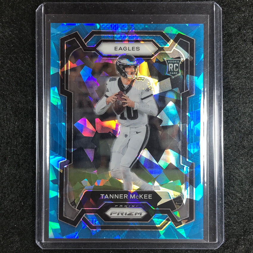 2023 Prizm Football Tanner Mckee Rookie Base Blue Ice 4/99 No 383