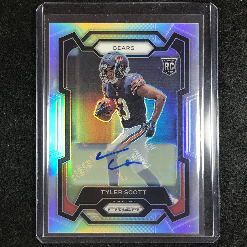 2023 Prizm Football Tyler Scott Base Rookie Auto Silver Prizm #315