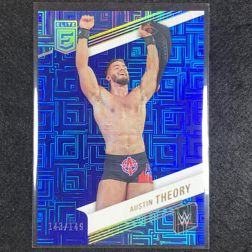 2023 Donruss Elite WWE Austin Theory Base Blue 143/149 No 58