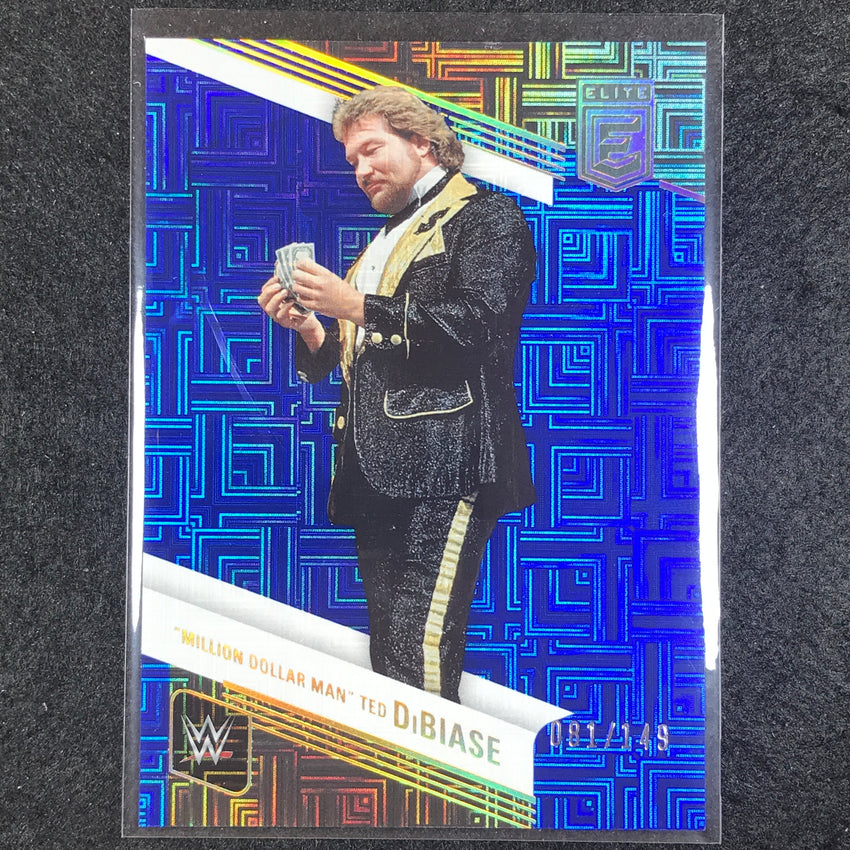 2023 Donruss Elite WWE Million Dollar Man Ted Dibiase Legends Blue 81/149 No 124