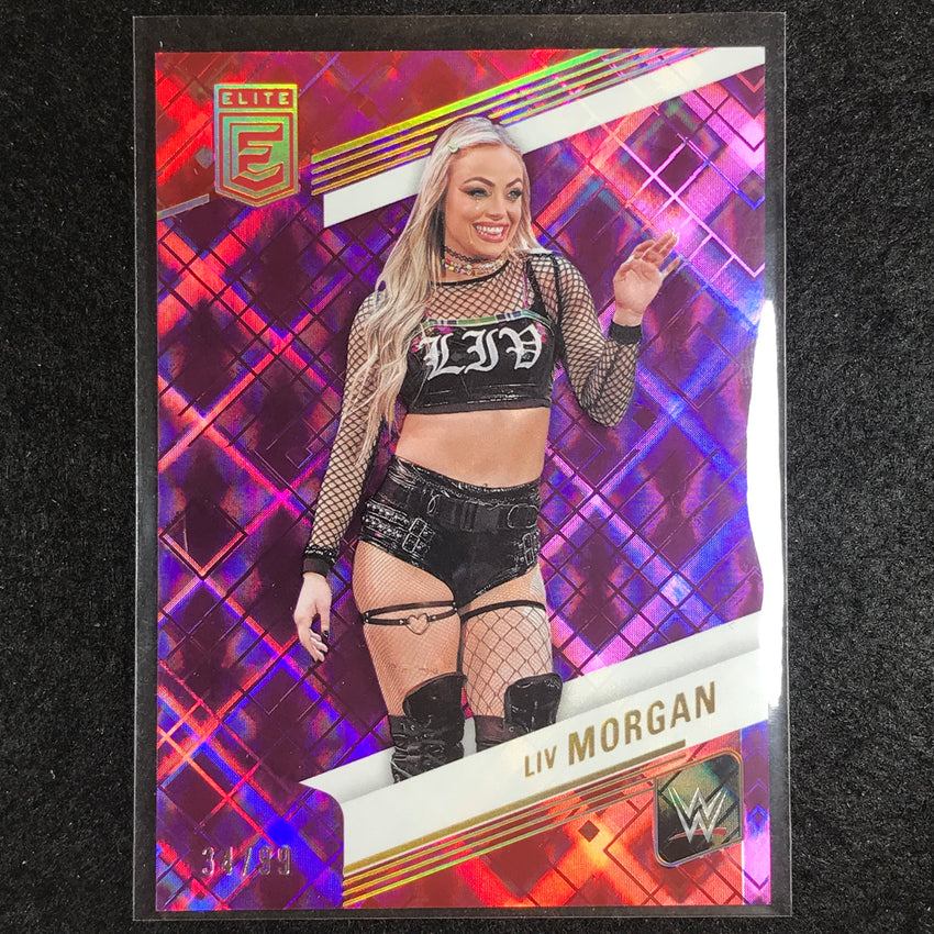 2023 Donruss Elite WWE Liv Morgan Base Purple 34/99 No 2