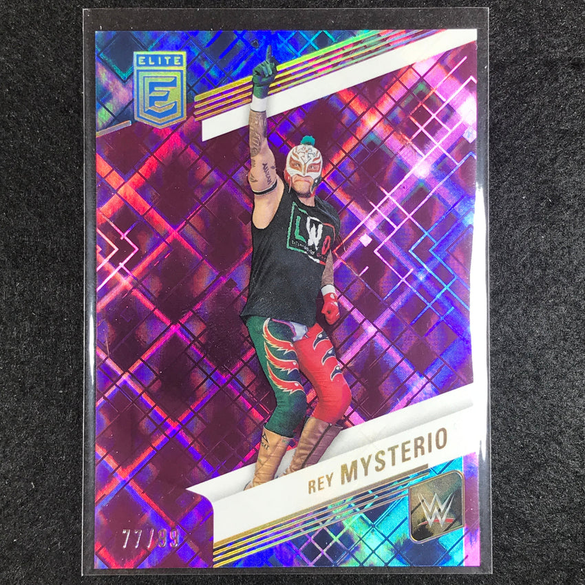 2023 Donruss Elite WWE REY MYSTERIO Base Purple 77/99 #52