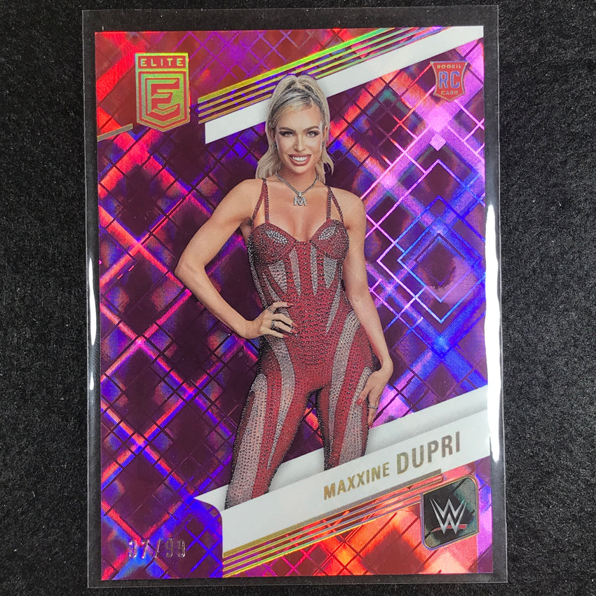 2023 Donruss Elite WWE Maxxine Dupri Rookie Base Purple 37/99 No 91