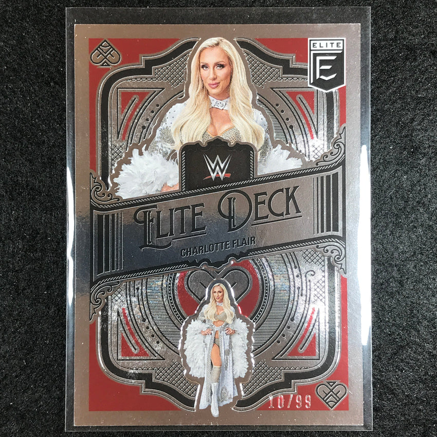 2023 Donruss Elite WWE Charlotte Flair Elite Deck Red 10/99
