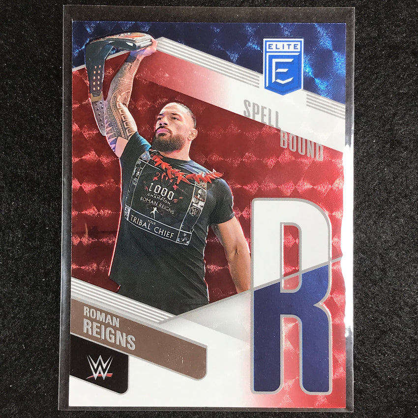 2023 Donruss Elite WWE Roman Reigns R Spell Bound Red 66/99