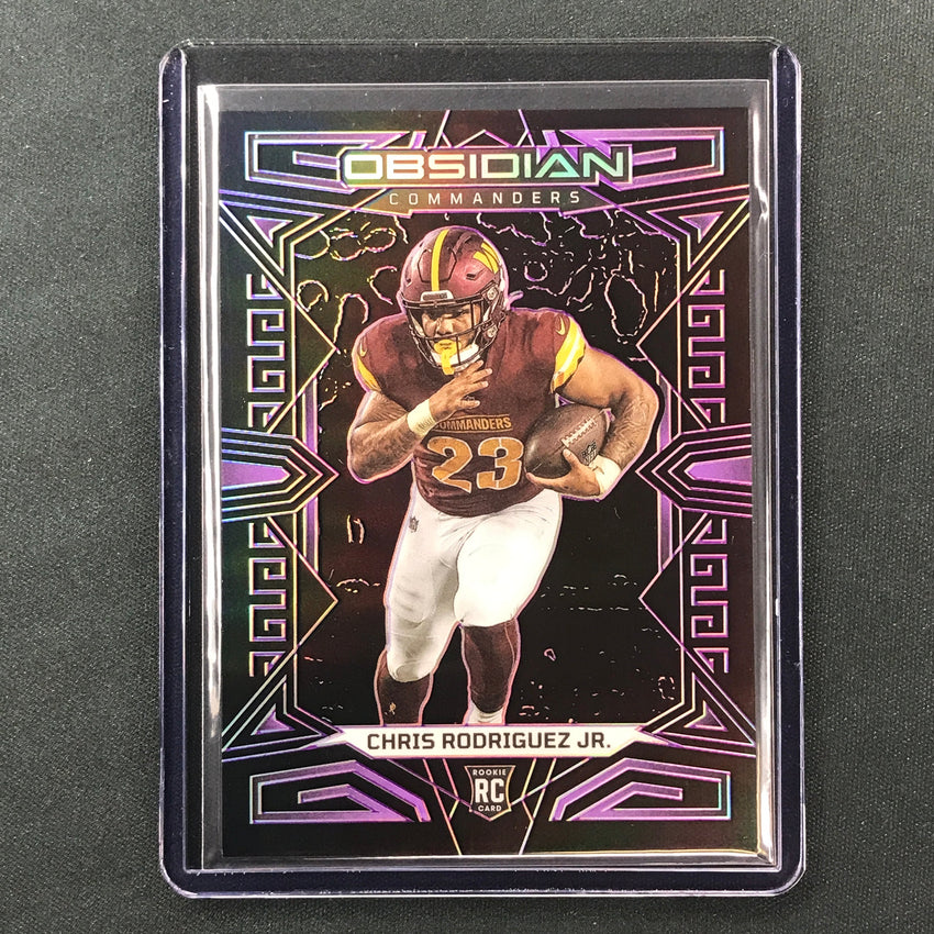 2023 Obsidian Football CHRIS RODRIGUEZ JR. Rookie Base Purple Electic Etch 68/75