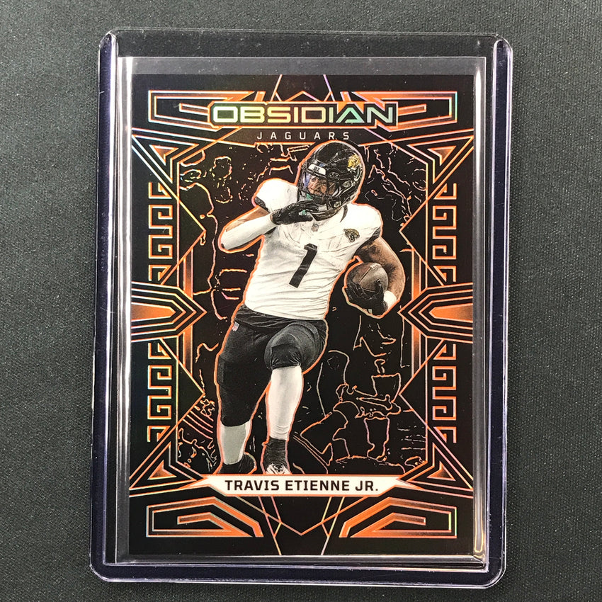 2023 Obsidian Football TRAVIS ETIENNE JR. Base Orange Electric Etch 23/49