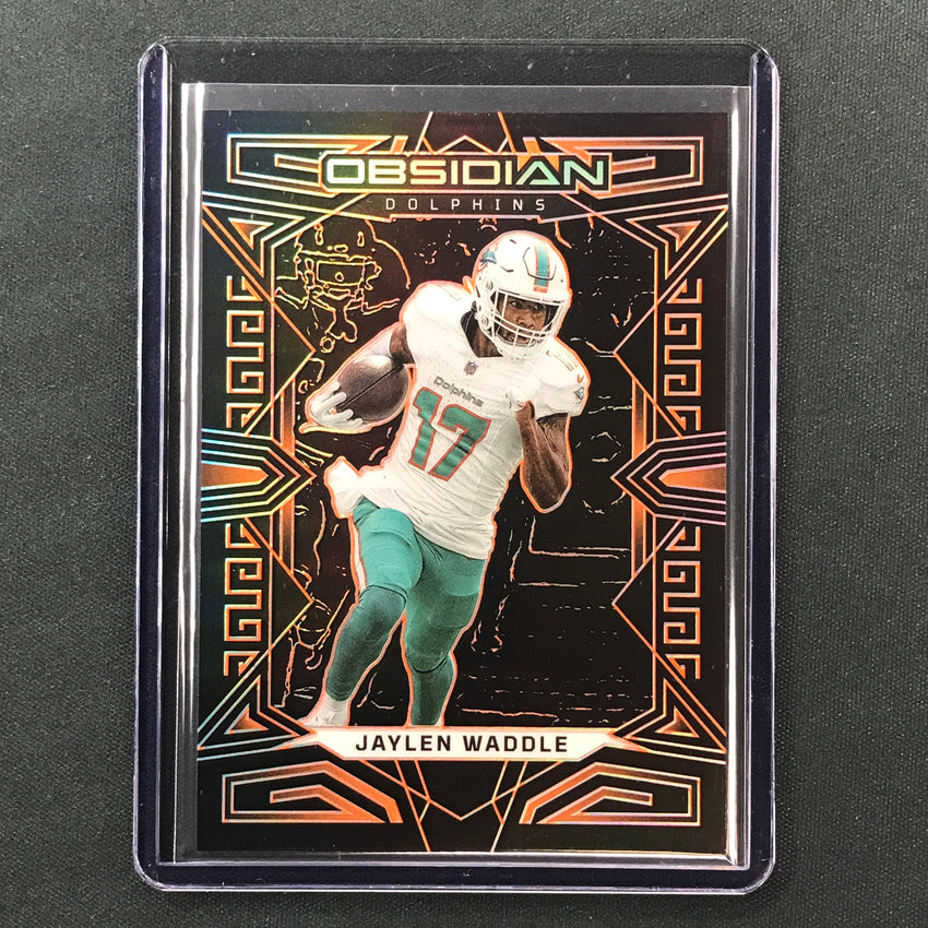 2023 Obsidian Football JAYLEN WADDLE Base Orange Electric Etch 31/49