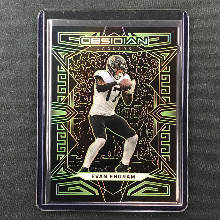 2023 Obsidian Football EVAN ENGRAM Base Green Electric Etch 4/25