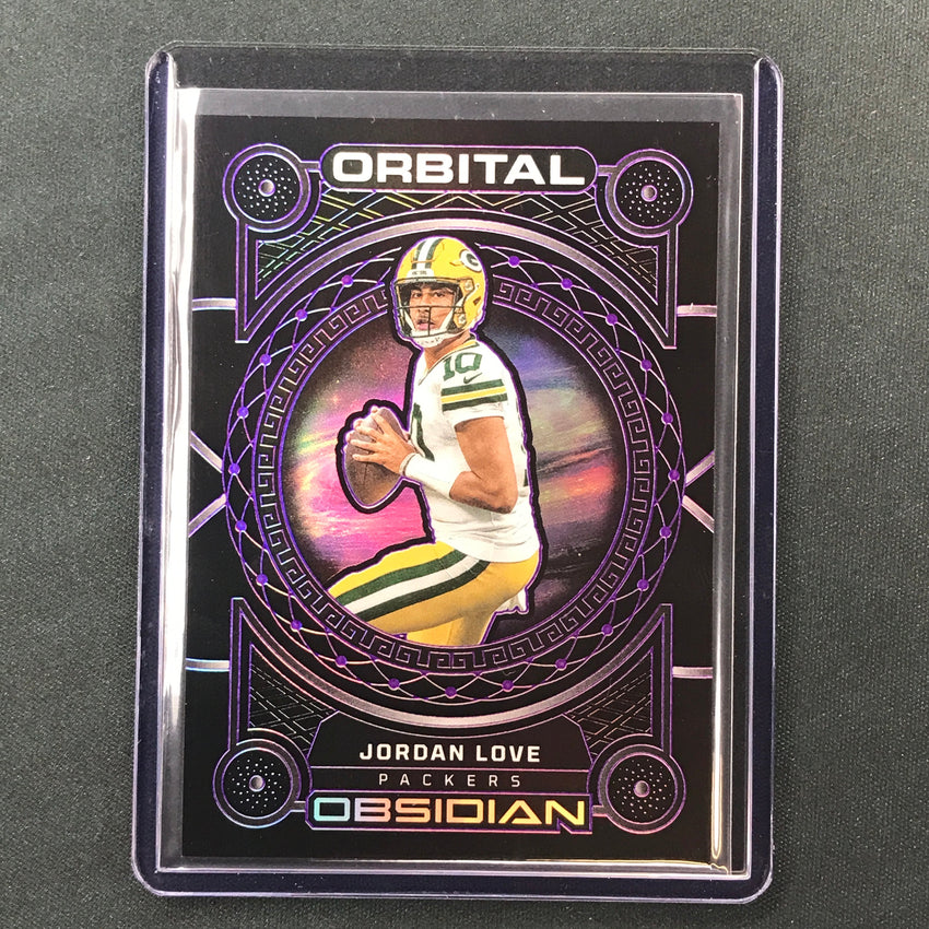 2023 Obsidian Football JORDAN LOVE Orbital Purple Electric Etch 72/75