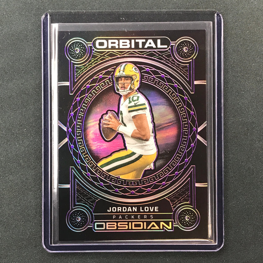 2023 Obsidian Football JORDAN LOVE Orbital Purple Electric Etch 51/75