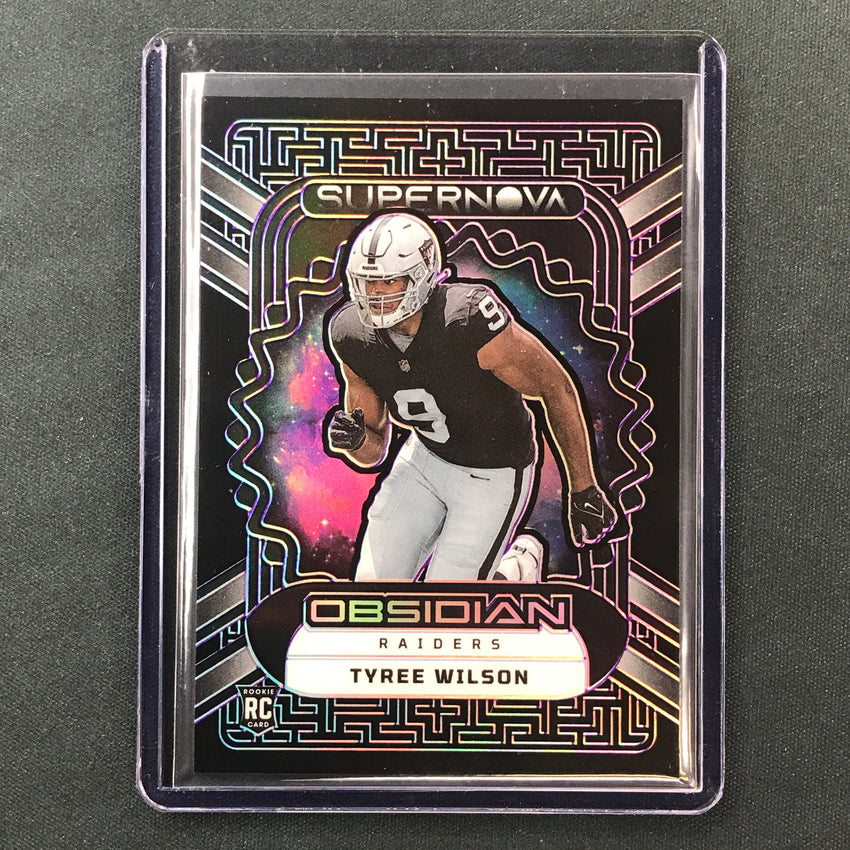 2023 Obsidian Football TYREE WILSON Supernova Rookie Purple Electric Etch 34/75