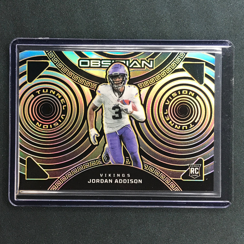 2023 Obsidian Football JORDAN ADDISON Tunnel Vision Rookie SP Yellow 17/25