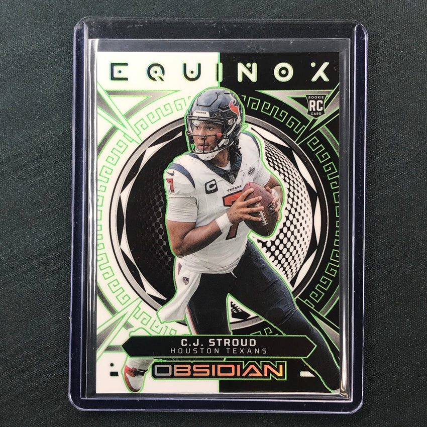 2023 Obsidian Football C.J. STROUD Equinox Rookie SP Green Electric Etch 12/35