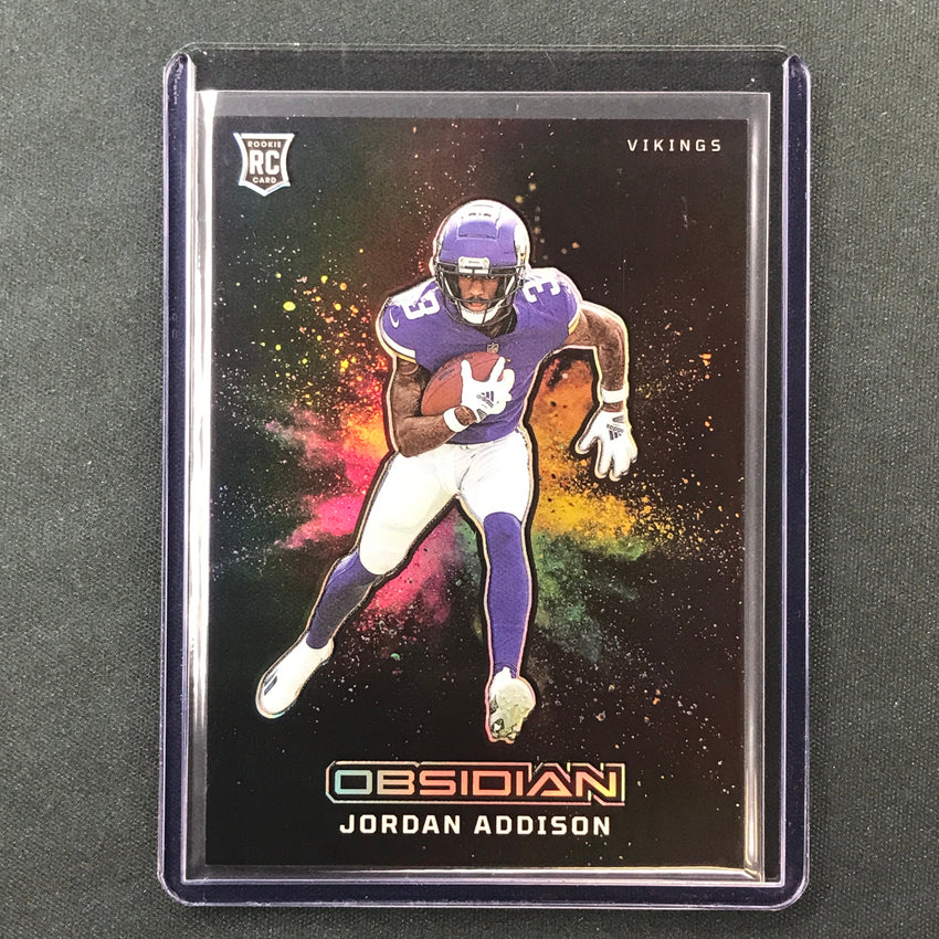 2023 Obsidian Football JORDAN ADDISON Black Color Blast Rookie SSP No.7