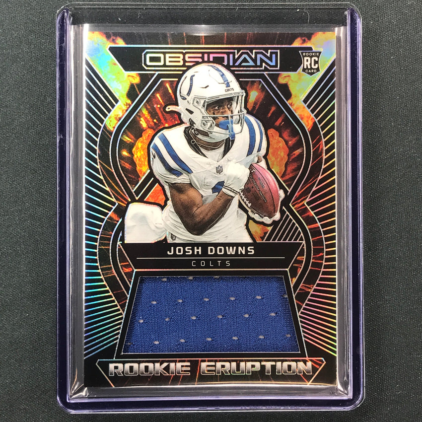 2023 Obsidian Football JOSH DOWNS Rookie Eruption Jersey Relic Base 12/199