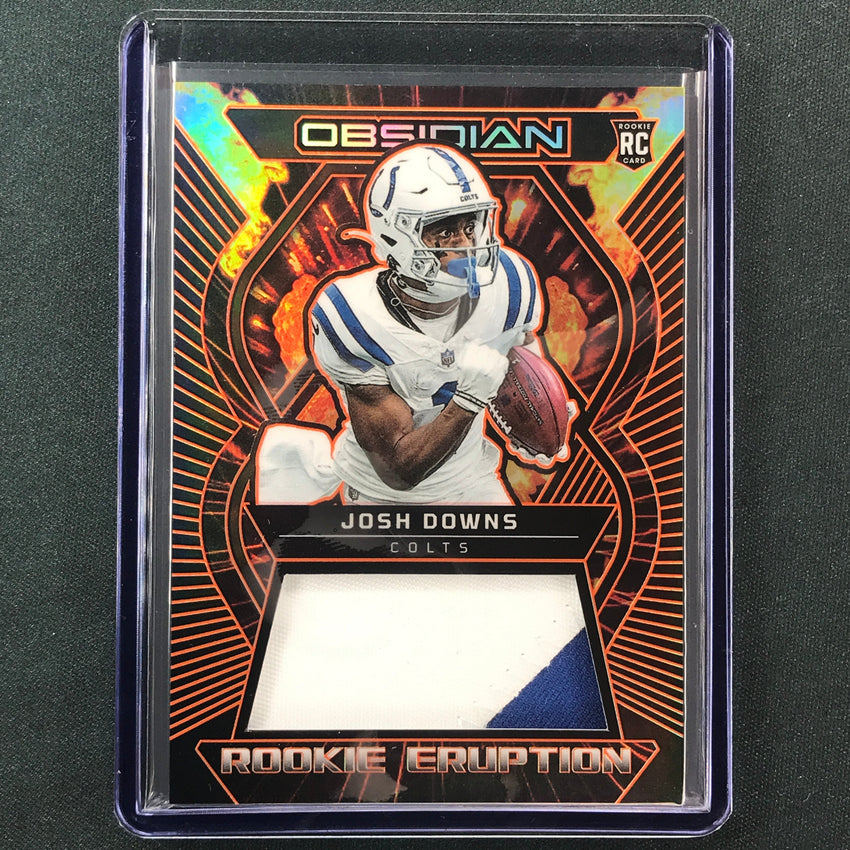 2023 Obsidian Football JOSH DOWNS Rookie Eruption Patch Relic Orange 37/49
