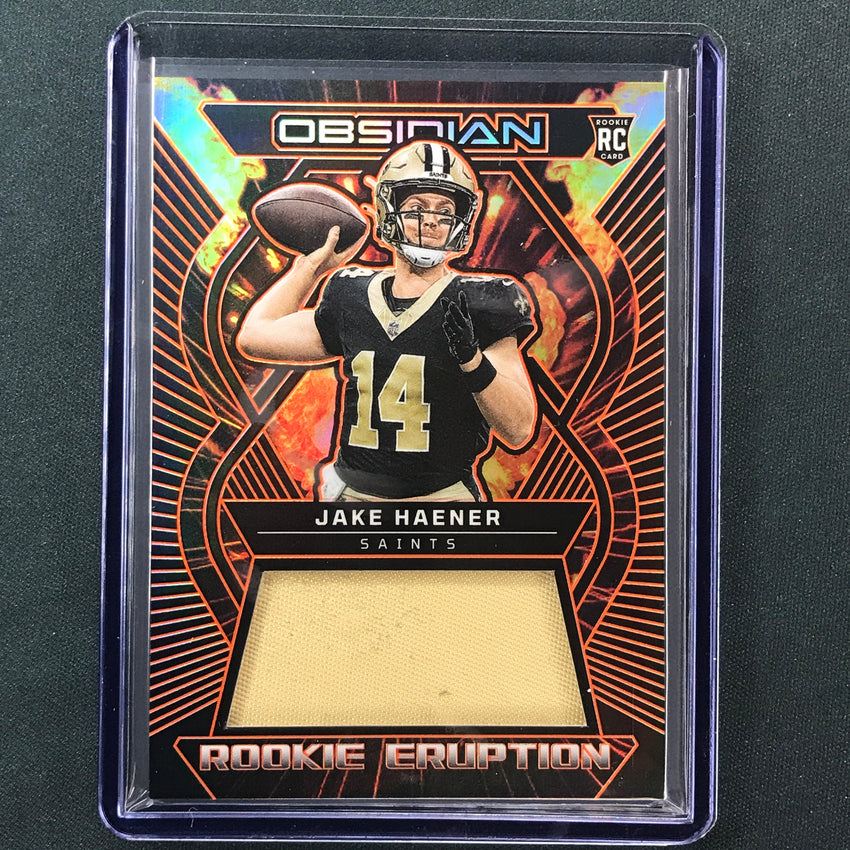2023 Obsidian Football JAKE HAENER Rookie Eruption Patch Relic Orange 19/49