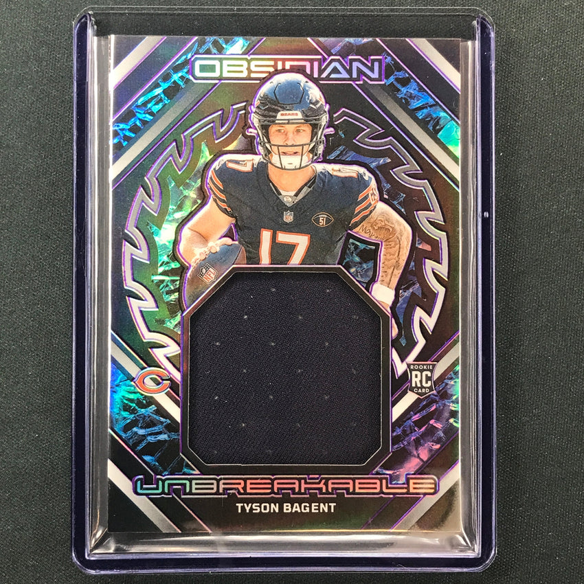 2023 Obsidian Football TYSON BAGENT Unbreakable Rookie Jersey Relic Purple 5/75