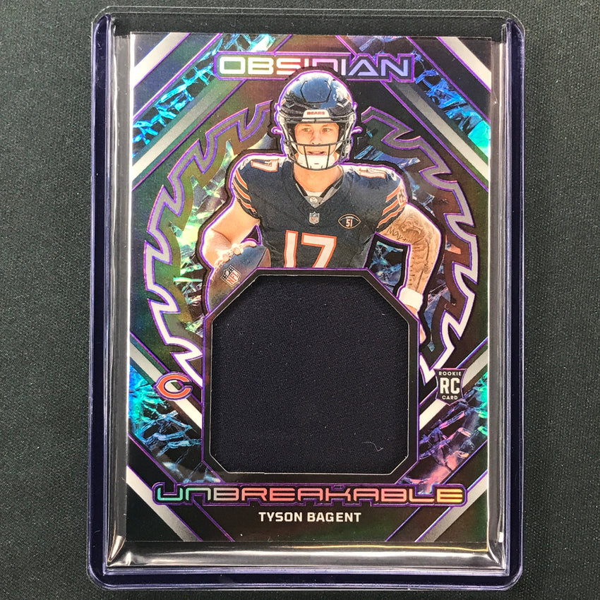 2023 Obsidian Football TYSON BAGENT Unbreakable Rookie Jersey Relic Purple 62/75