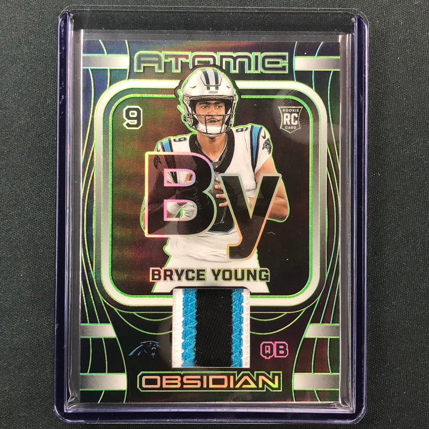 2023 Obsidian Football BRYCE YOUNG Atomic Materials Rookie Patch Green 1/25