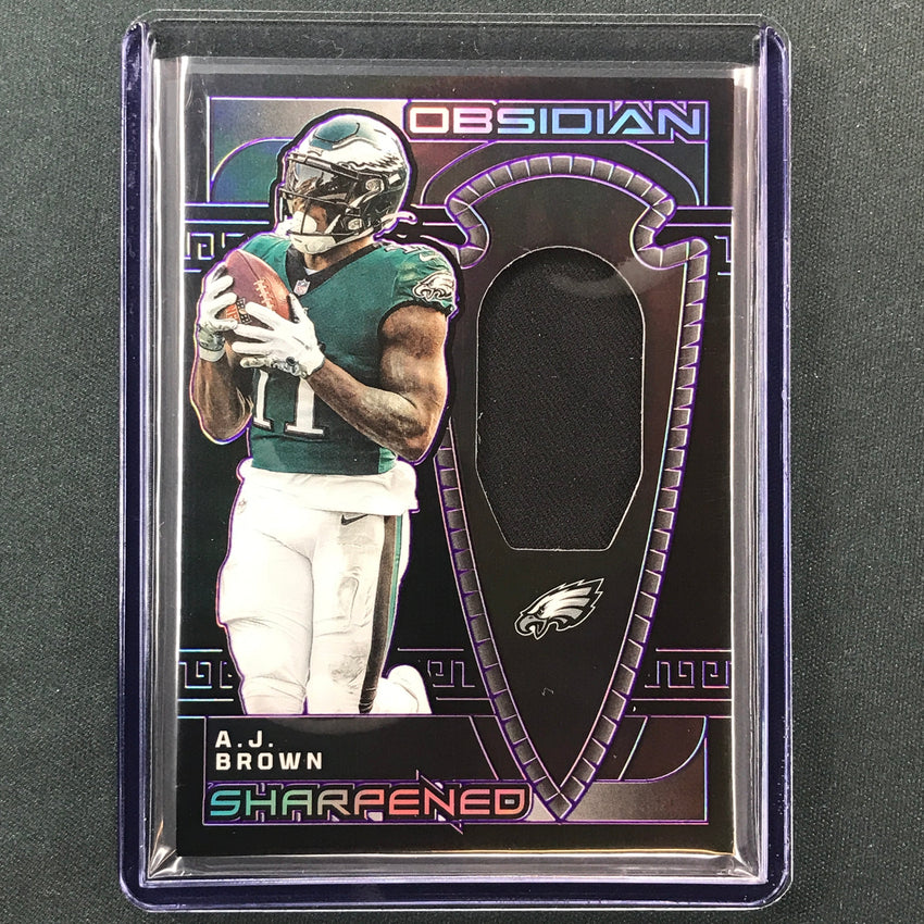 2023 Obsidian Football A.J. BROWN Sharpened Swatches Jersey Relic Purple 70/75