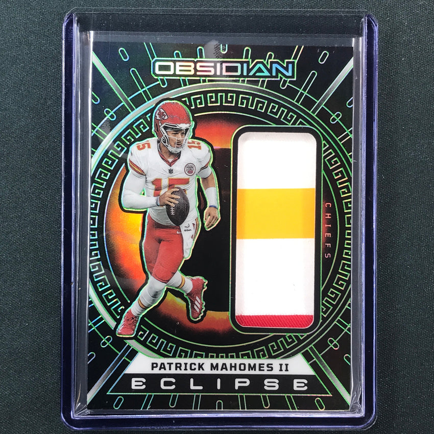 2023 Obsidian Football PATRICK MAHOMES II Eclipse Materials Patch Green 11/25