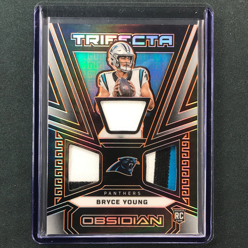 2023 Obsidian Football BRYCE YOUNG Trifecta Swatches Rookie Patch Orange 39/49