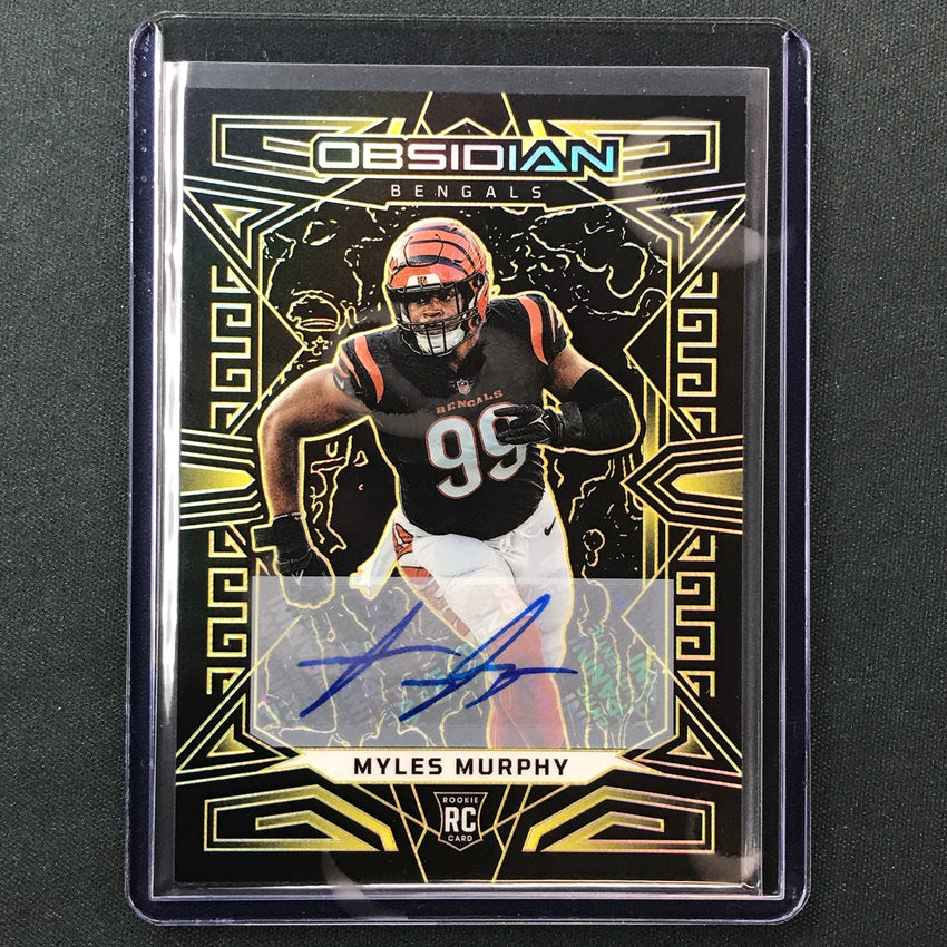 2023 Obsidian Football MYLES MURPHY Rookie Base Auto Yellow Electric Etch 10/10