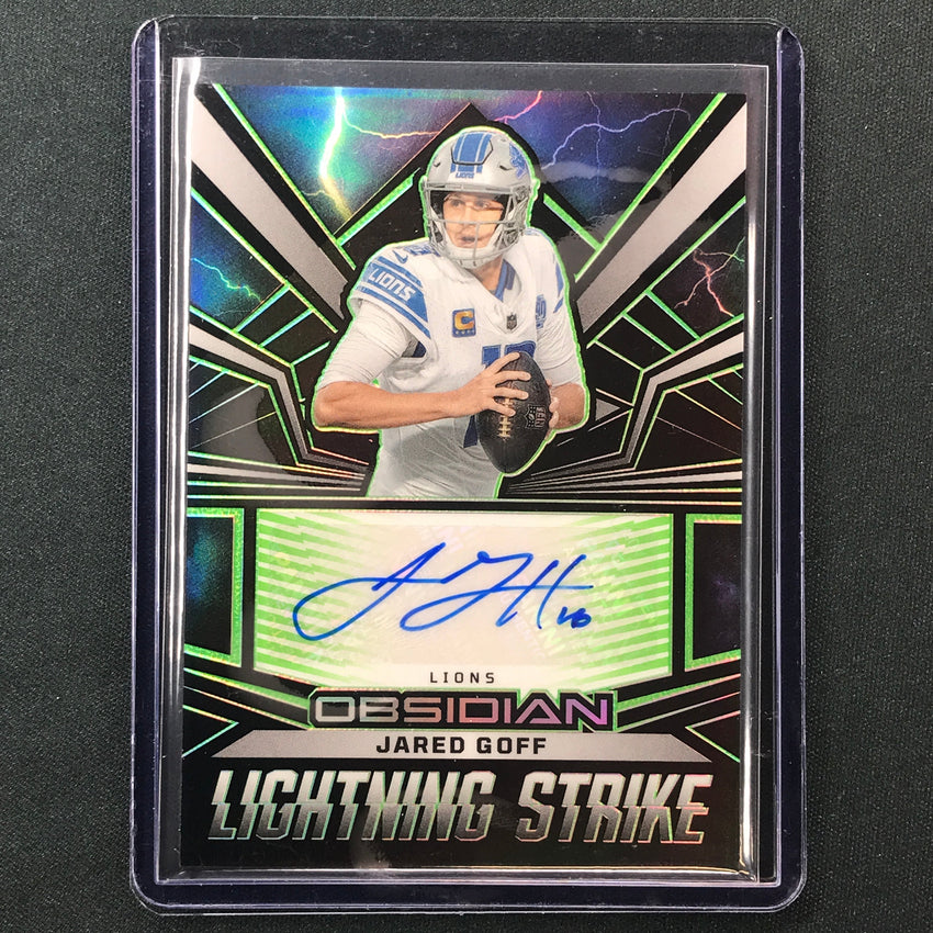 2023 Obsidian Football JARED GOFF Lightning Strike Auto Green Etch 9/25