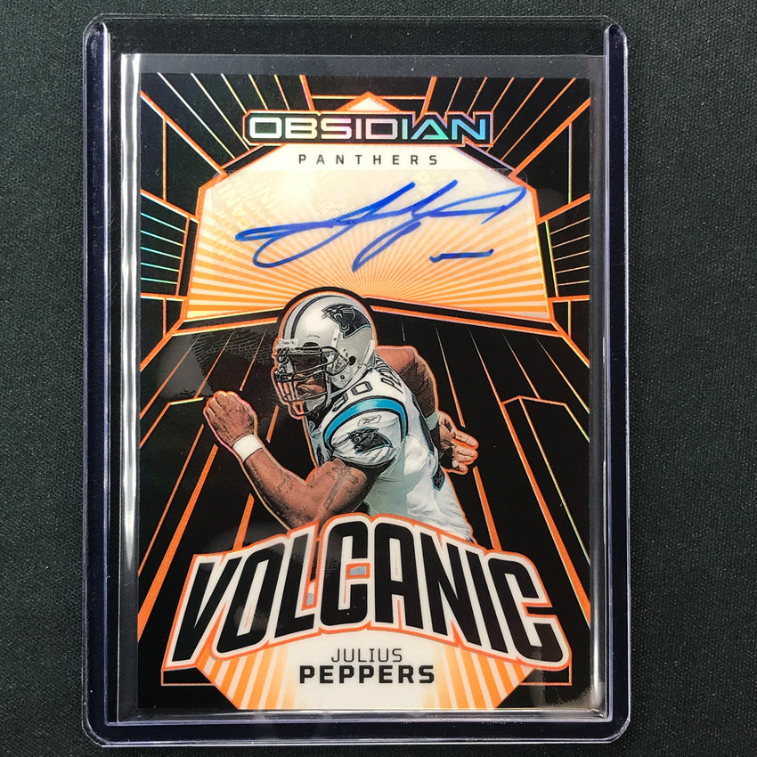2023 Obsidian Football JULIUS PEPPERS Volcanic Signatures Auto Orange Etch 3/49