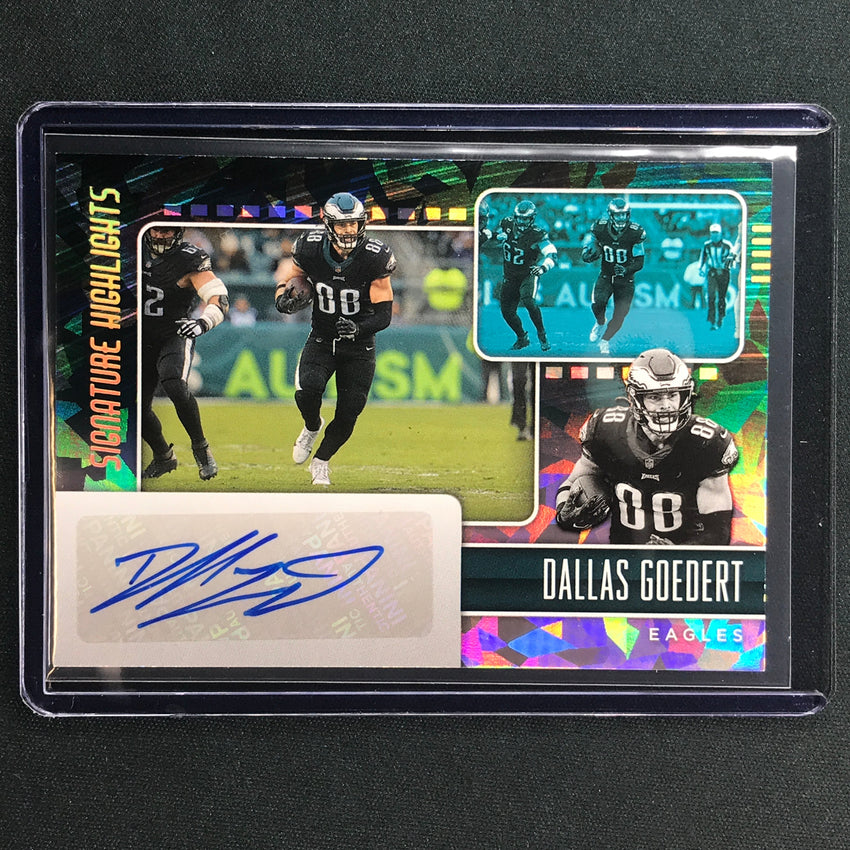 2023 Obsidian Football DALLAS GOEDERT Signature Highlights Donruss Auto #70