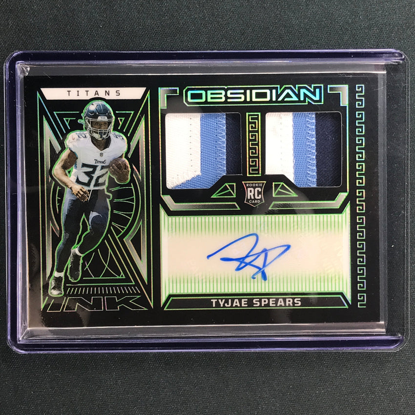 2023 Obsidian Football TYJAE SPEARS Rookie Jersey Ink Patch Auto Green 20/25