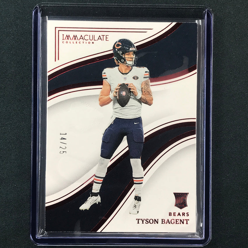 2023 Immaculate Football TYSON BAGENT Rookie Base Red 14/25