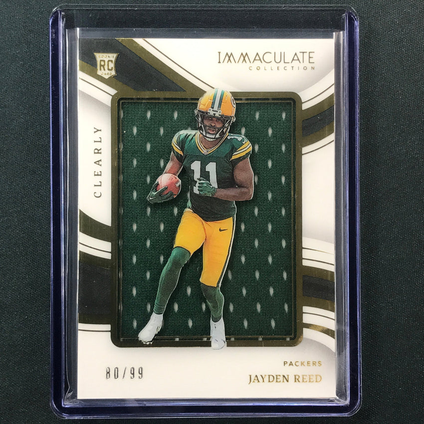 2023 Immaculate Football JAYDEN REED Clearly Immaculate Rookie Jersey Base 80/99