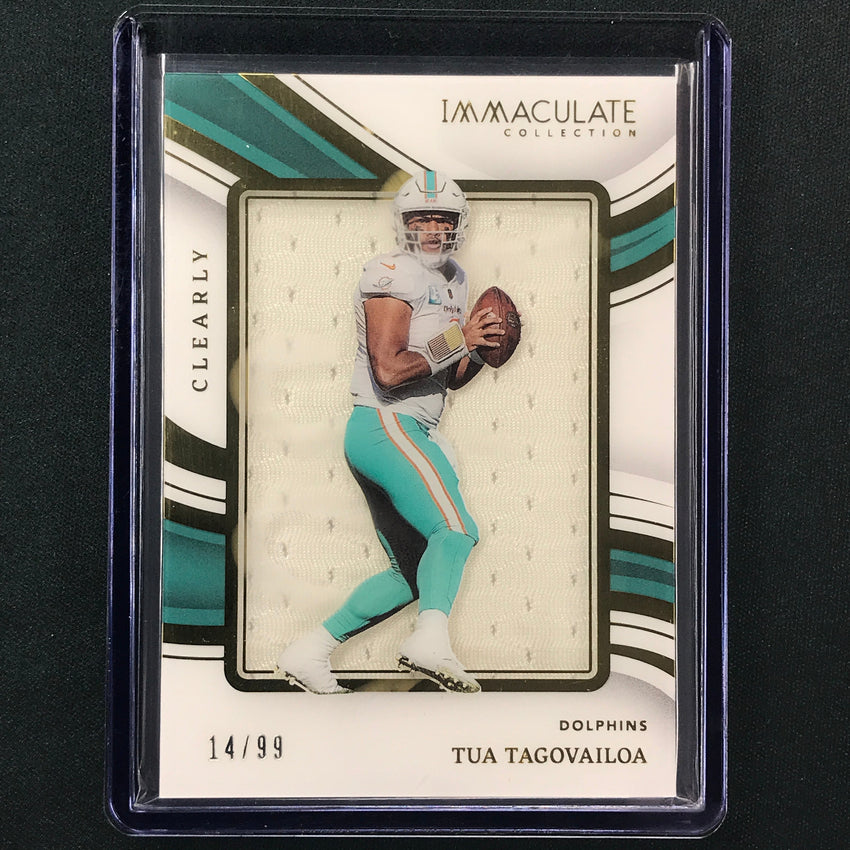2023 Immaculate Football TUA TAGOVAILOA Clearly Immaculate Jersey Base 14/99