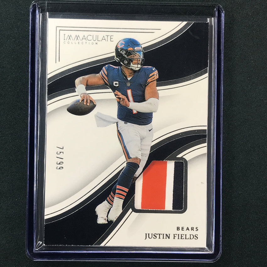 2023 Immaculate Football JUSTIN FIELDS Base Memorabilia Patch Relic 75/99