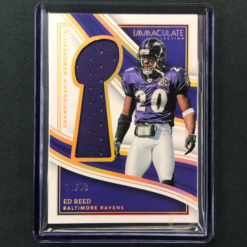 2023 Immaculate Football ED REED Championship Memorabilia Jersey Relic 88/99