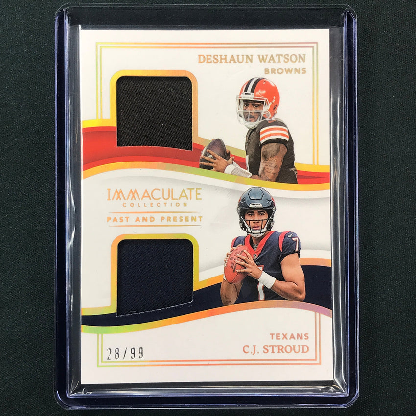 2023 Immaculate Football WATSON C.J. STROUD Past And Present Dual Jersey 28/99