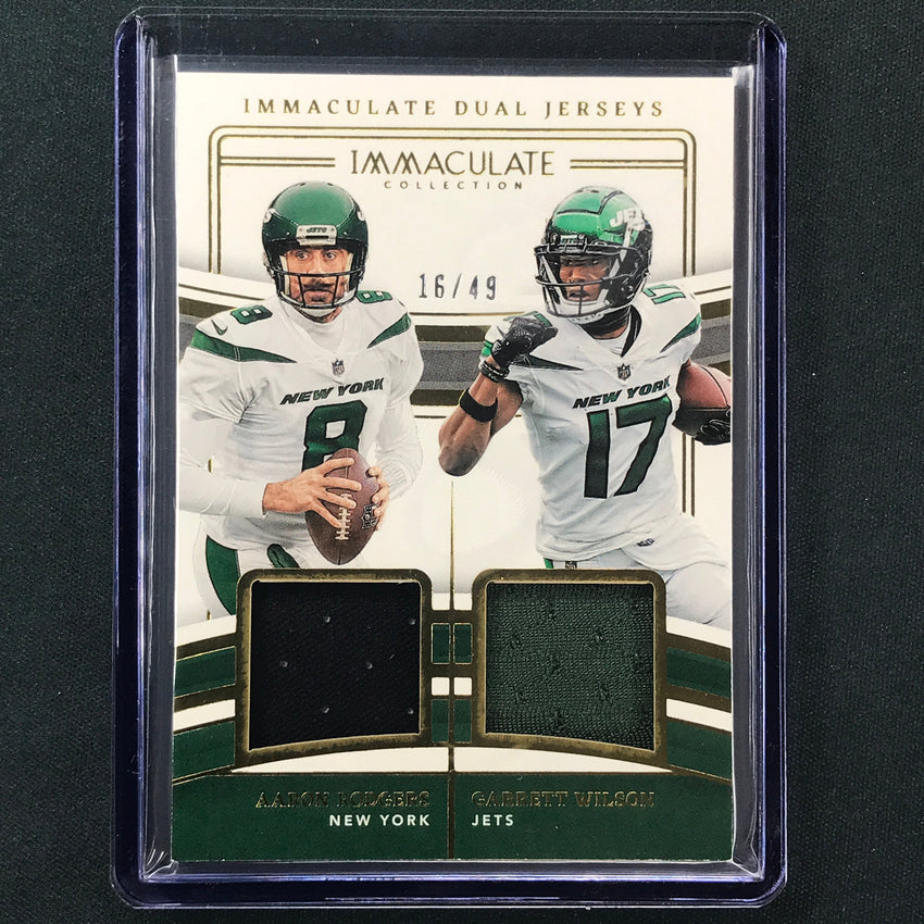 2023 Immaculate Football RODGERS WILSON Immaculate Dual Jersey 16/49