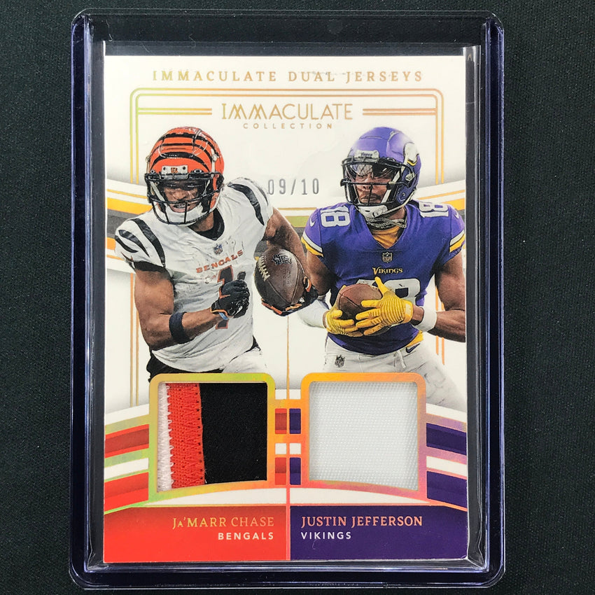 2023 Immaculate Football CHASE JEFFERSON Immaculate Dual Patch Gold 9/10