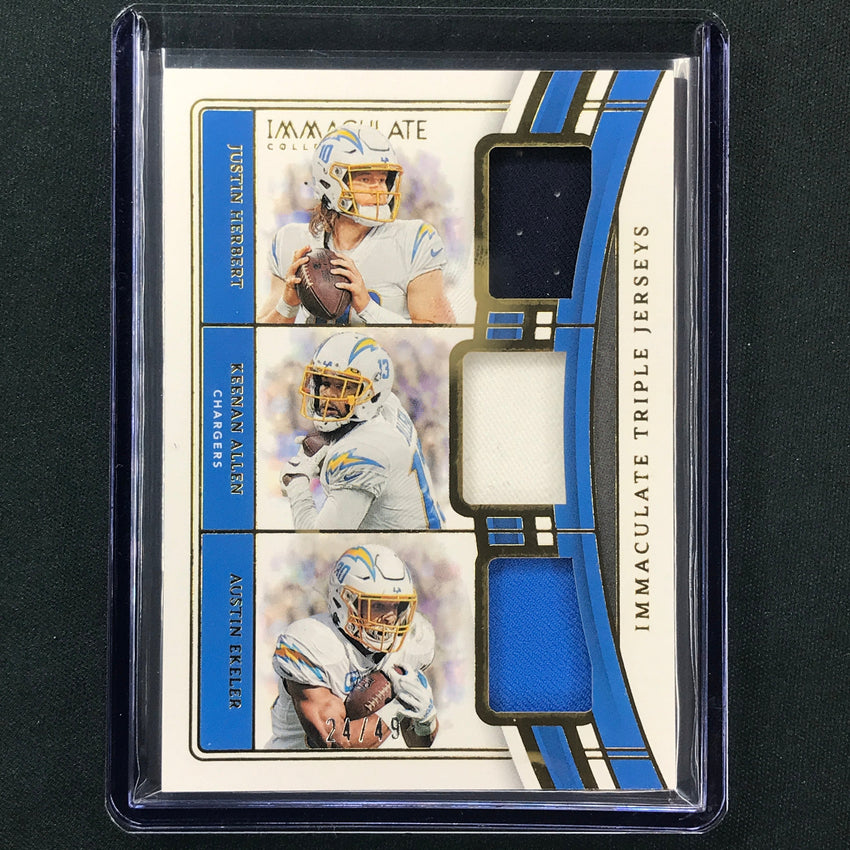 2023 Immaculate Football HERBERT ALLEN EKELER Immaculate Triple Jersey 24/49