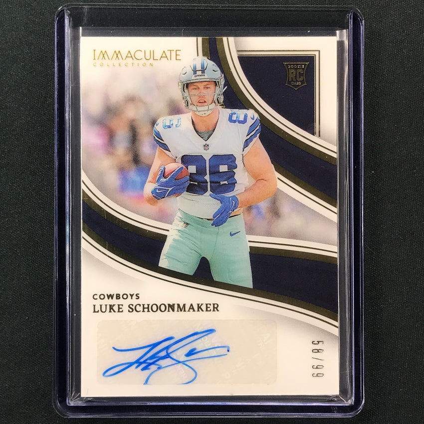 2023 Immaculate Football LUKE SCHOONMAKER Rookie Auto Base 58/99
