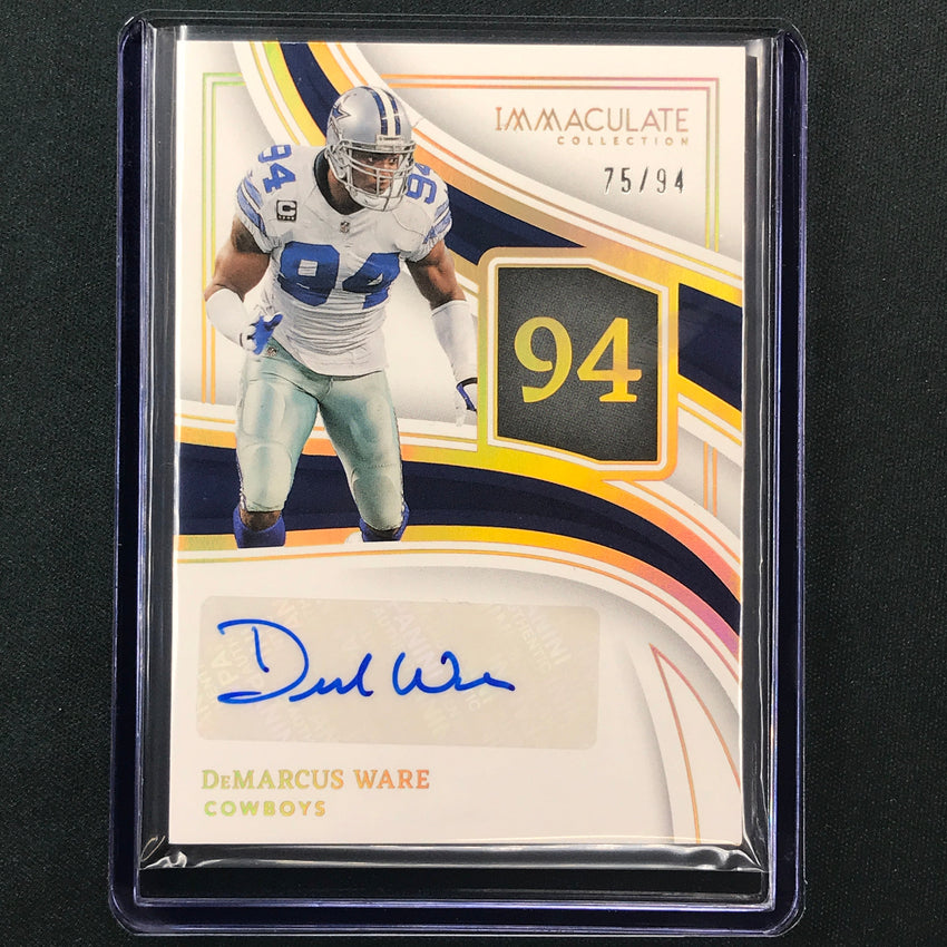 2023 Immaculate Football DEMARCUS WARE Immaculate Numbers Auto 75/94