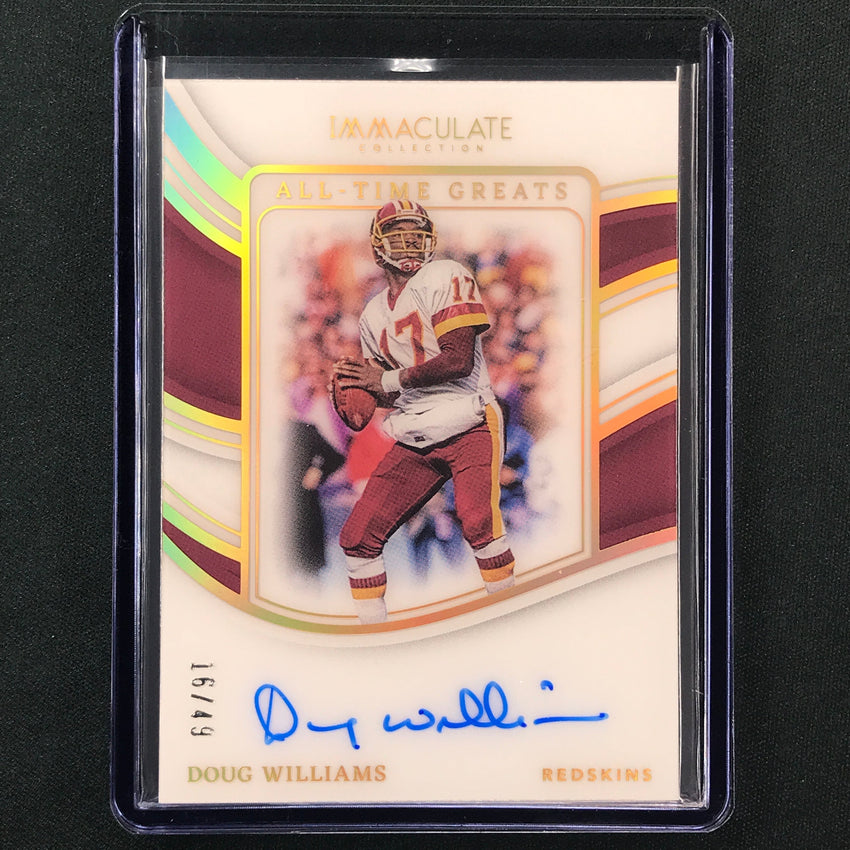 2023 Immaculate Football DOUG WILLIAMS All-Time Greats Auto 16/49