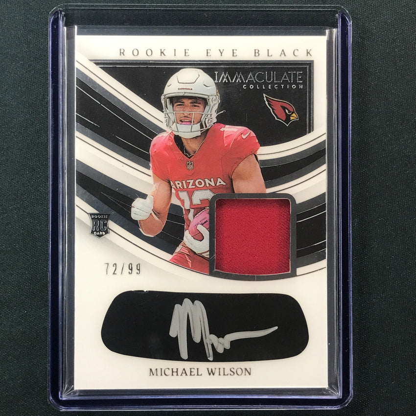 2023 Immaculate Football MICHAEL WILSON Immaculate Rookie Eye Black Auto 72/99