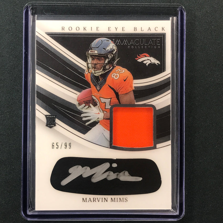 2023 Immaculate Football MARVIN MIMS Immaculate Rookie Eye Black Auto 65/99