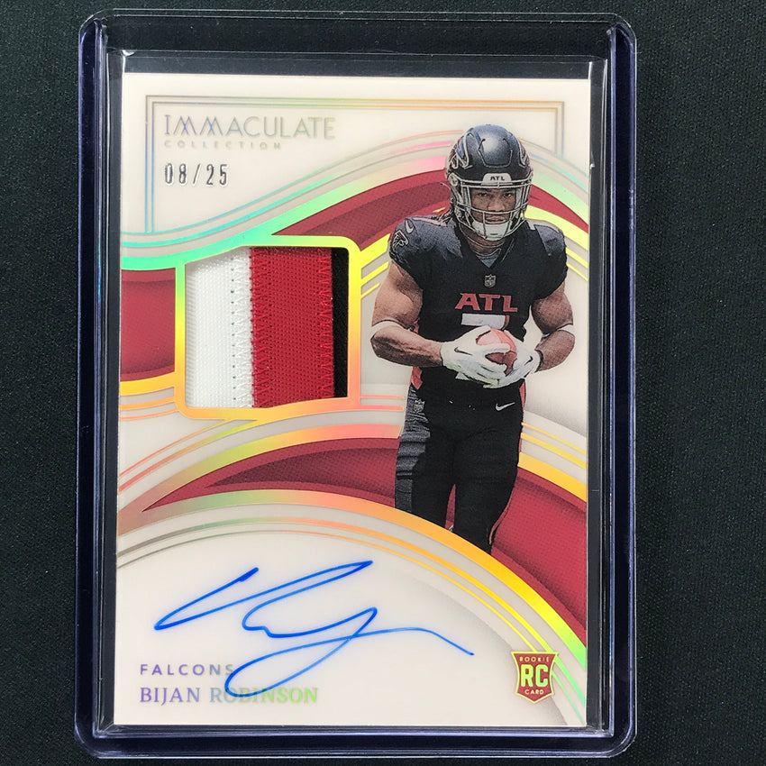 2023 Immaculate Football BIJAN ROBINSON Rookie Patch Auto Gold 8/25