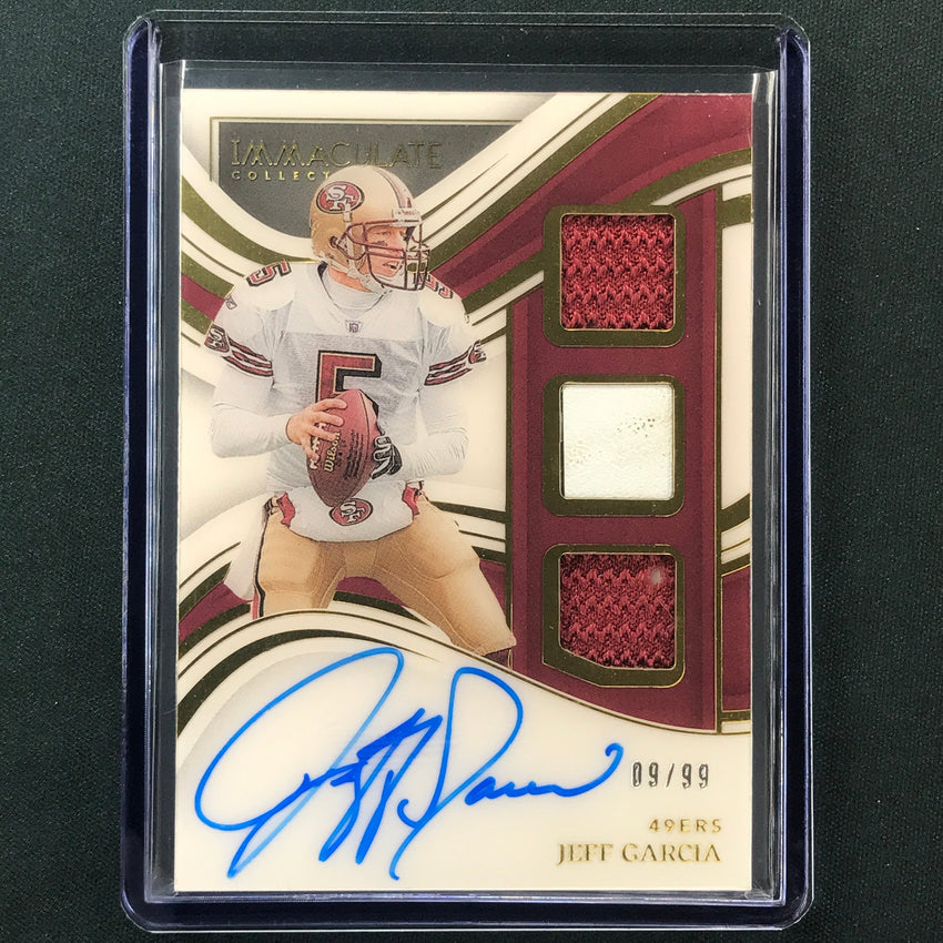2023 Immaculate Football JEFF GARCIA Player's Collection Patch Auto 9/99